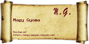 Magy Gyoma névjegykártya